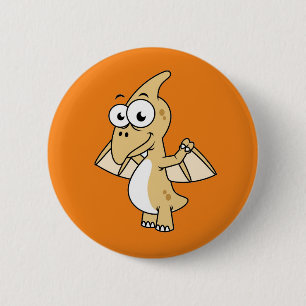 Niedliche Illustration eines Pterodaktyls. 2 Button