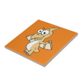 Niedliche Illustration eines Pterodaktyls. 2 Fliese (Seite)