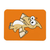 Niedliche Illustration eines Pterodaktyls. 2 Magnet (Horizontal)
