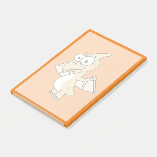 Niedliche Illustration eines Pterodaktyls. 2 Post-it Klebezettel (angewinkelt)