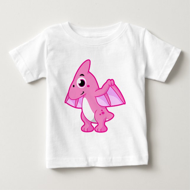 Niedliche Illustration eines Pterodaktyls. Baby T-shirt (Vorderseite)