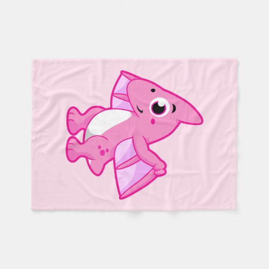 Niedliche Illustration eines Pterodaktyls. Fleecedecke (Vorderseite (Horizontal))
