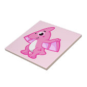 Niedliche Illustration eines Pterodaktyls. Fliese (Seite)