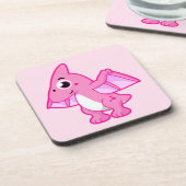 Niedliche Illustration eines Pterodaktyls. Getränkeuntersetzer (Linke Seite)