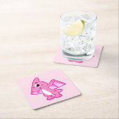 Niedliche Illustration eines Pterodaktyls. Rechteckiger Pappuntersetzer (Vor Ort)