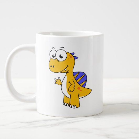 Niedliche Illustration eines Spinosauriers. 2 Jumbo-Tasse (Links)