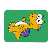 Niedliche Illustration eines Spinosauriers. 2 Magnet (Horizontal)