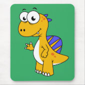 Niedliche Illustration eines Spinosauriers. 2 Mousepad (Vorne)