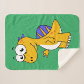 Niedliche Illustration eines Spinosauriers. 2 Sherpadecke (Vorderseite (Horizontal))