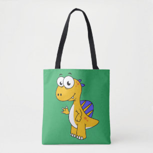 Niedliche Illustration eines Spinosauriers. 2 Tasche