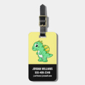 Niedliche Illustration eines Spinosauriers. Gepäckanhänger (Vorderseite vertikal)