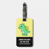 Niedliche Illustration eines Spinosauriers. Gepäckanhänger (Rückseite vertikal)