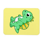 Niedliche Illustration eines Spinosauriers. Magnet (Horizontal)