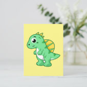 Niedliche Illustration eines Spinosauriers. Postkarte (Stehend Vorderseite)