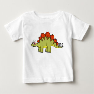 Niedliche Illustration eines Stegosaurus Dinosauri Baby T-shirt