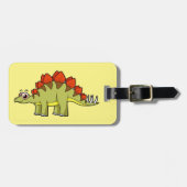 Niedliche Illustration eines Stegosaurus Dinosauri Gepäckanhänger (Vorderseite horizontal)