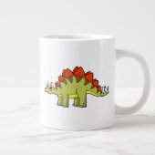 Niedliche Illustration eines Stegosaurus Dinosauri Jumbo-Tasse (Rechts)