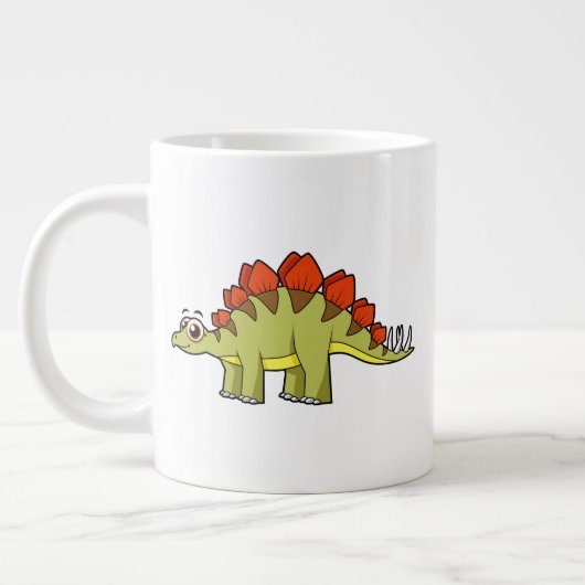 Niedliche Illustration eines Stegosaurus Dinosauri Jumbo-Tasse (Links)
