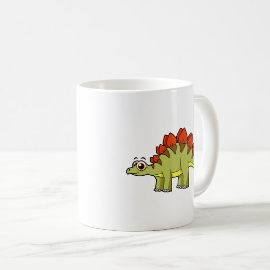 Niedliche Illustration eines Stegosaurus Dinosauri Kaffeetasse (VorderseiteRechts)
