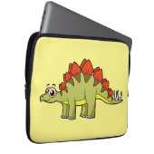 Niedliche Illustration eines Stegosaurus Dinosauri Laptopschutzhülle (Vorne Rechts)