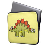 Niedliche Illustration eines Stegosaurus Dinosauri Laptopschutzhülle (Vorderseite Links)