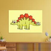 Niedliche Illustration eines Stegosaurus Dinosauri Leinwanddruck (Insitu (Wohnzimmer))