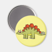 Niedliche Illustration eines Stegosaurus Dinosauri Magnet (Vorderseite/Rückseite)