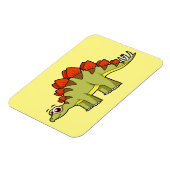 Niedliche Illustration eines Stegosaurus Dinosauri Magnet (Linke Seite)