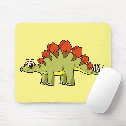 Niedliche Illustration eines Stegosaurus Dinosauri Mousepad (Mit Mouse)