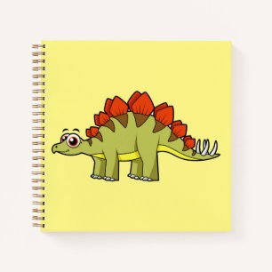 Niedliche Illustration eines Stegosaurus Dinosauri Notizblock