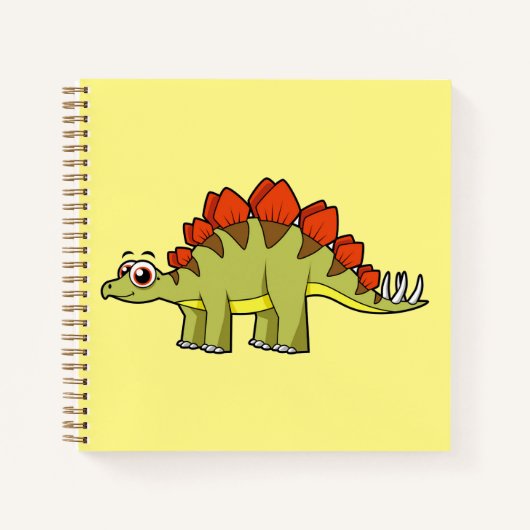 Niedliche Illustration eines Stegosaurus Dinosauri Notizblock (Vorderseite)
