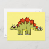 Niedliche Illustration eines Stegosaurus Dinosauri Postkarte (Vorne/Hinten)