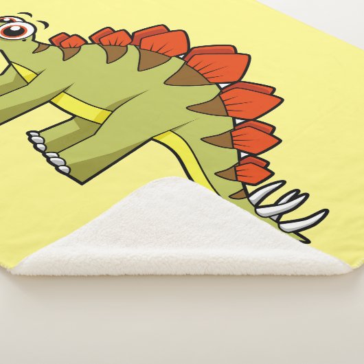 Niedliche Illustration eines Stegosaurus Dinosauri Sherpadecke (3/4)