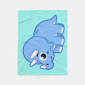 Niedliche Illustration eines Triceratops Dinosauri Fleecedecke (Vorderseite)