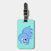 Niedliche Illustration eines Triceratops Dinosauri Gepäckanhänger (Vorderseite vertikal)