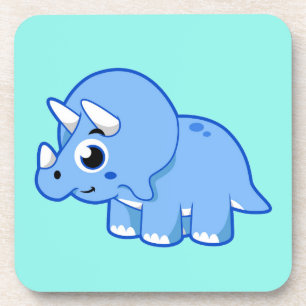Niedliche Illustration eines Triceratops Dinosauri Getränkeuntersetzer