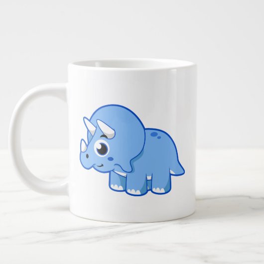 Niedliche Illustration eines Triceratops Dinosauri Jumbo-Tasse (Links)