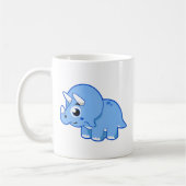 Niedliche Illustration eines Triceratops Dinosauri Kaffeetasse (Links)