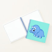 Niedliche Illustration eines Triceratops Dinosauri Notizblock (Innenseite)
