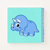 Niedliche Illustration eines Triceratops Dinosauri Notizblock (Rückseite)