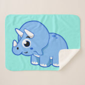 Niedliche Illustration eines Triceratops Dinosauri Sherpadecke (Vorderseite (Horizontal))