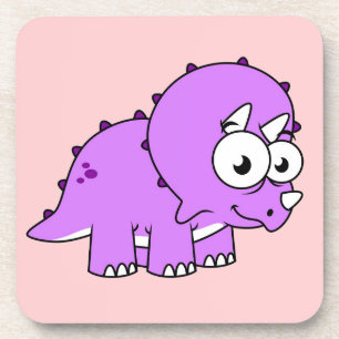Niedliche Illustration eines Triceratops. Getränkeuntersetzer
