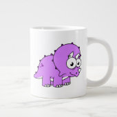 Niedliche Illustration eines Triceratops. Jumbo-Tasse (Rechts)