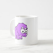 Niedliche Illustration eines Triceratops. Kaffeetasse (Vorderseite Links)