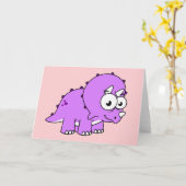 Niedliche Illustration eines Triceratops. Karte (Gelbe Blume)