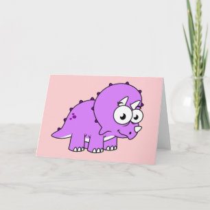 Niedliche Illustration eines Triceratops. Karte