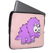 Niedliche Illustration eines Triceratops. Laptopschutzhülle (Vorne Rechts)