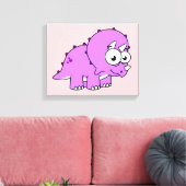 Niedliche Illustration eines Triceratops. Leinwanddruck (Insitu (Wohnzimmer))
