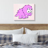 Niedliche Illustration eines Triceratops. Leinwanddruck (Insitu (Schlafzimmer))