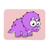 Niedliche Illustration eines Triceratops. Magnet (Horizontal)